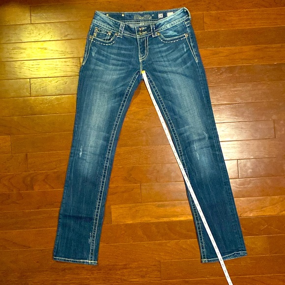 Miss Me Double Button Straight Jeans - Size 28 - Picture 7 of 7